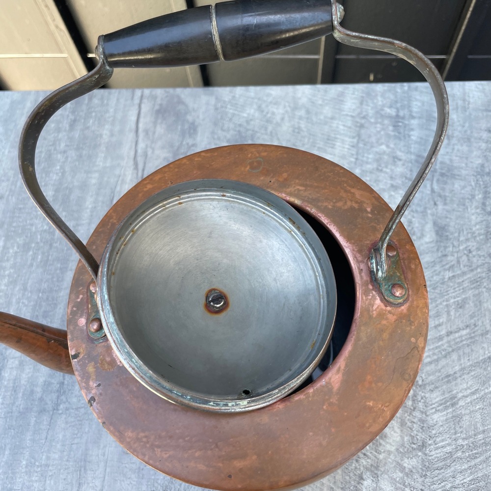 Vintage Douro B&M Copper Tea Kettle Made in Portugal Wood Handle Rustic Decor - Picture 4 of 8